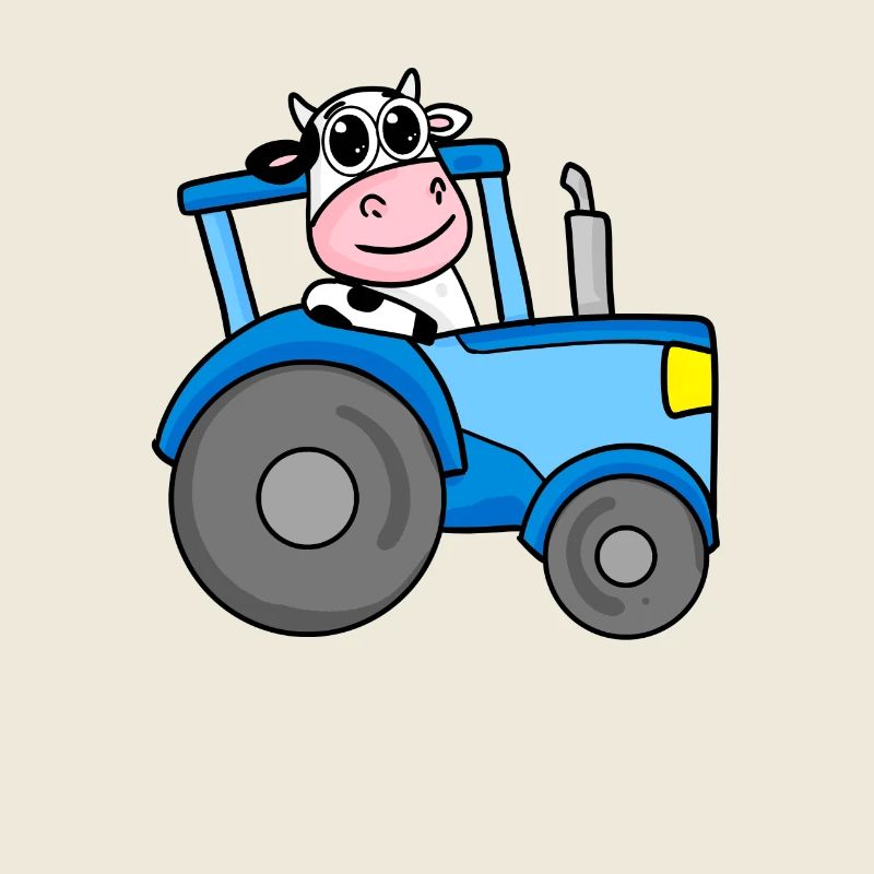 Ferme de tracteurs de vaches