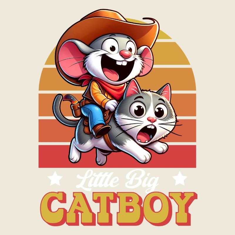 Cowboy Mouse Rides Cat – Little Big Catboy