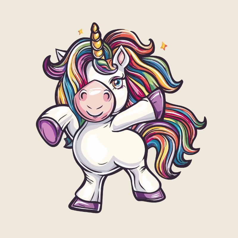 Danse colorée de la licorne