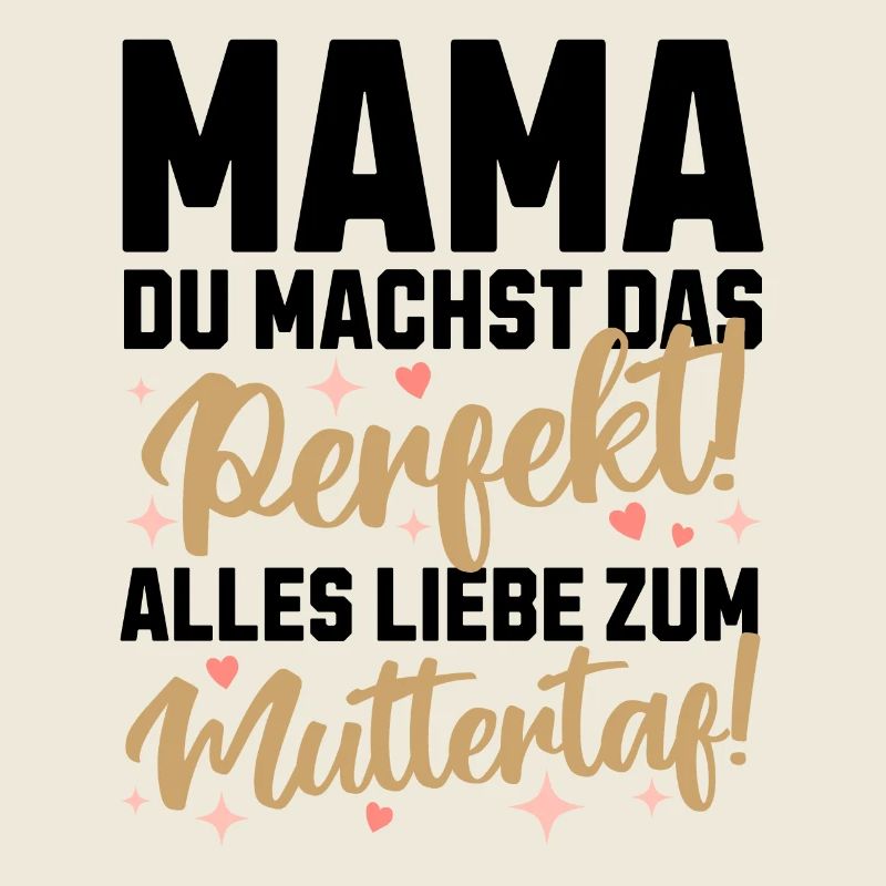 Perfekter Muttertagsgruß mit Herzen