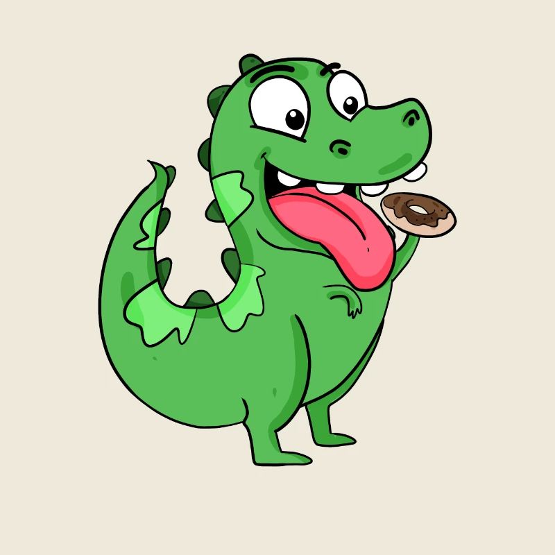 Donut dinosaure à motif Dino