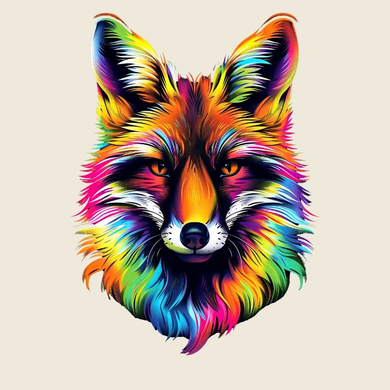 Fox Pop Art Colorful Fox Lover Red Fox Foxes