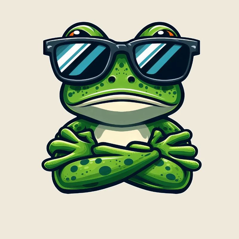 Cool Frog Toad Toad Sunglasses Cartoon