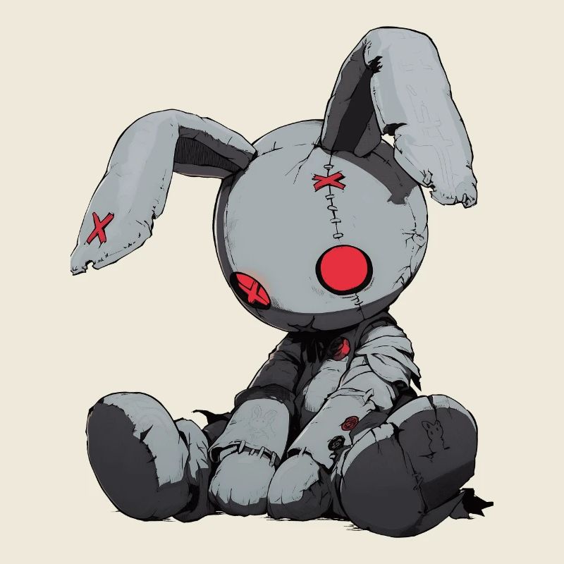 Goth Bunny Doll Bunny Gothic Doll Gift