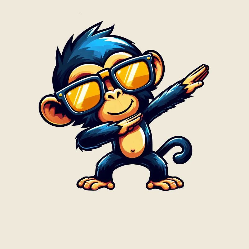 Schimpanse Dabbing Cool Affe Tanzend