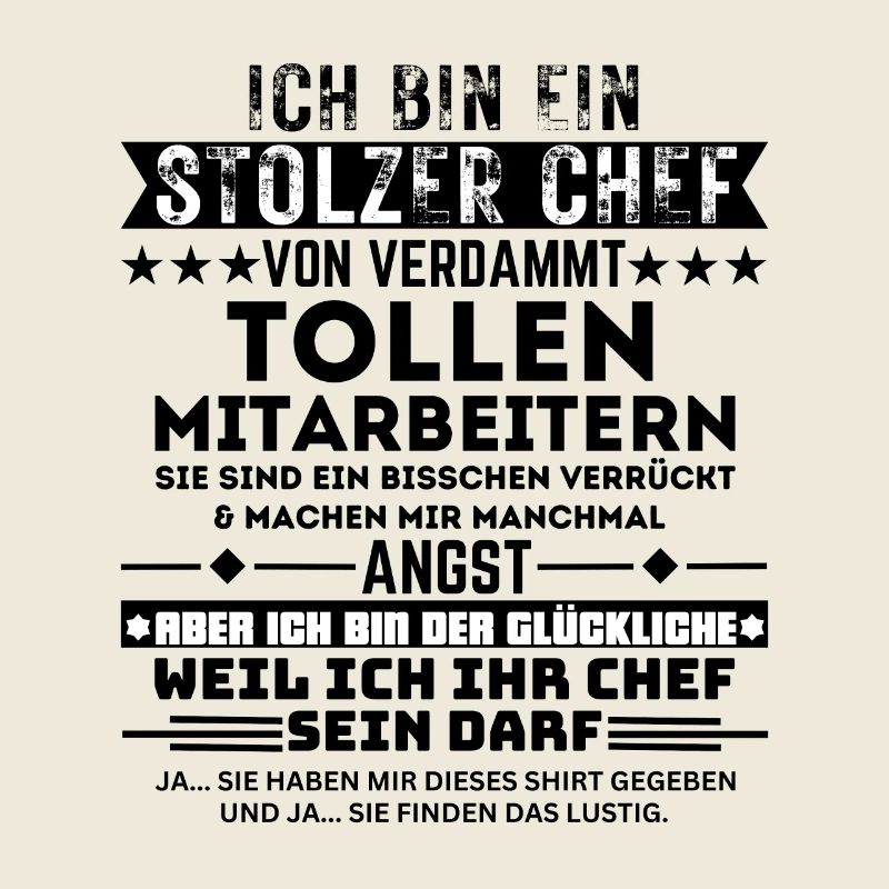 Stolzer Chef Glücklich