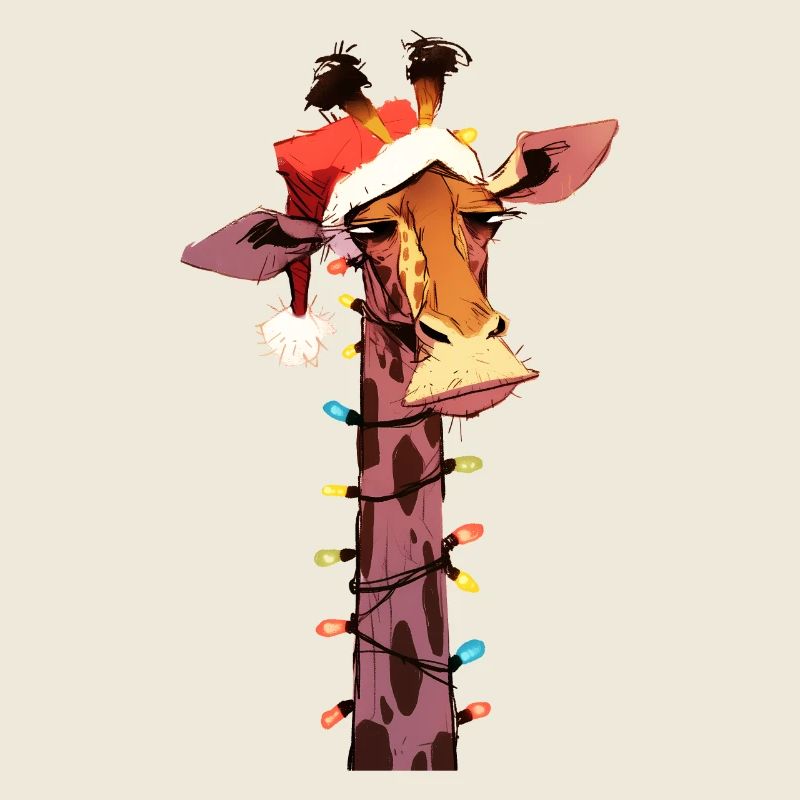 Lustige Giraffe Lichterkette Weihnachtsbaum