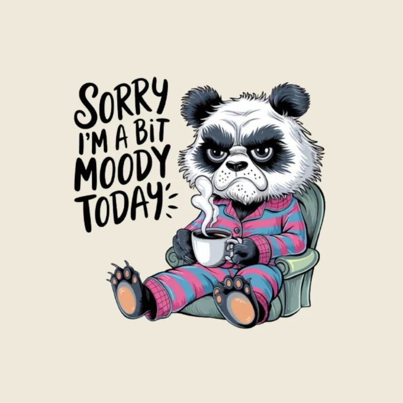 Moody Panda Grumpy Morning Grouch Coffee