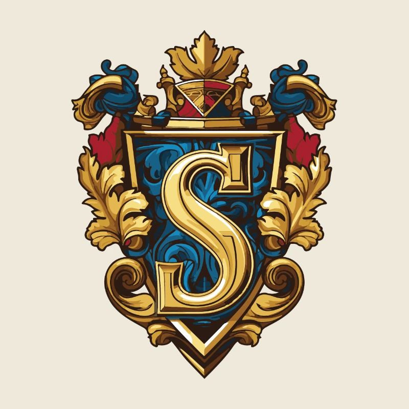 S Buchstabe Logo Krone