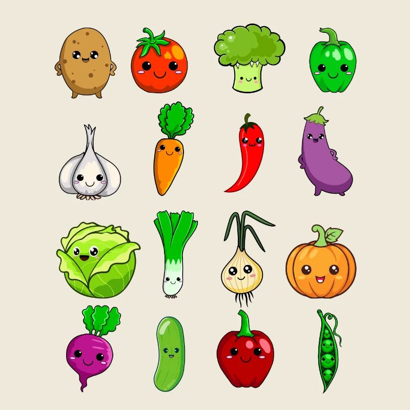 Kawaii vegetables