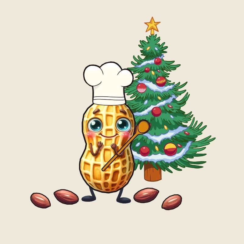 Christmas Xmas Peanut Nut Cook Christmas Tree