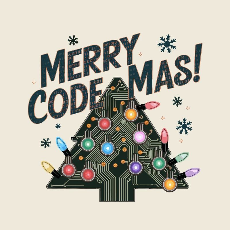 Christmas Merry Code Mas Festive Holidays