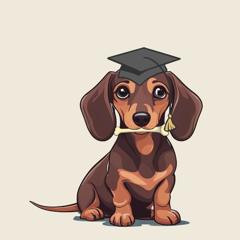 Dackel Student Hund studieren Studium Hunde