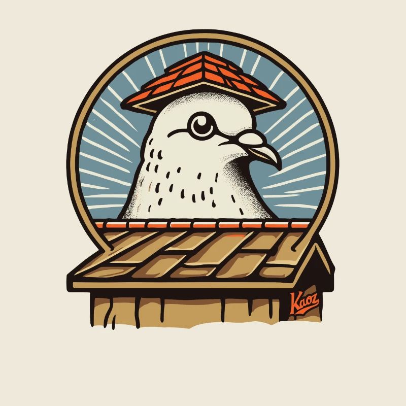 Les pigeons aiment aussi les toits : pigeon couvreur