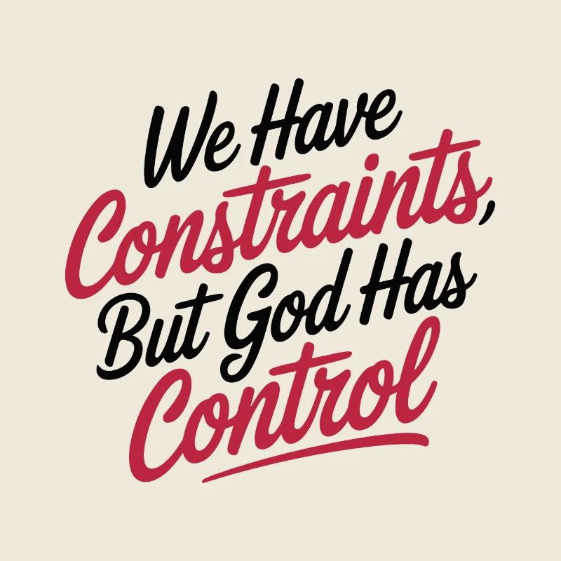 WE HAVE CONSTRAINTS, BUT GOD HAS CONTROL