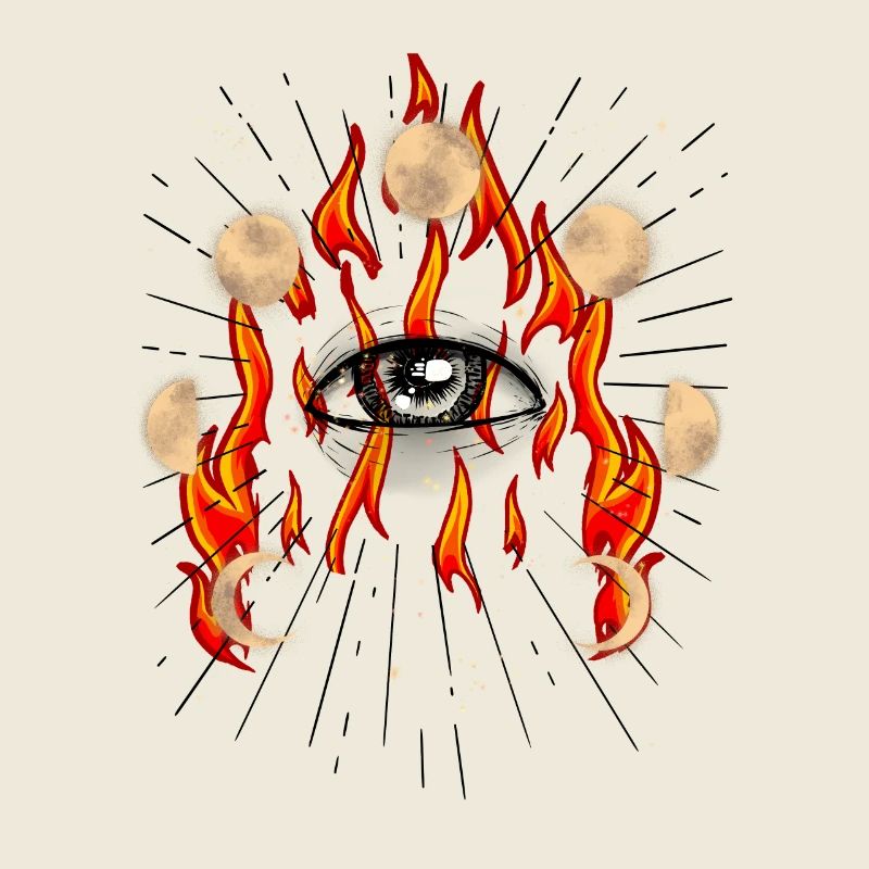 Dieu Oeil Jésus Divine Phase de Lune Spirituel