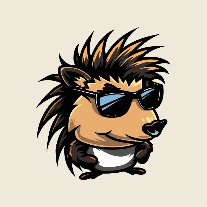 hérisson bande dessinée cool