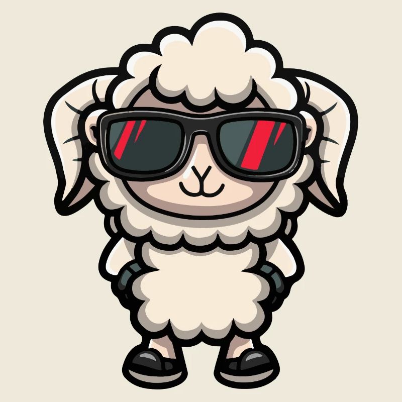 Mouton Bande Dessinée Cool