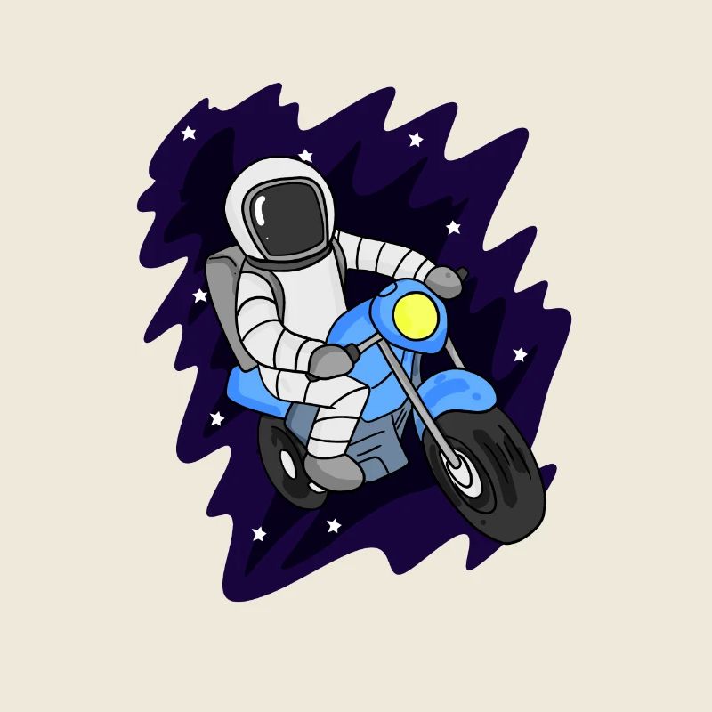 Astronaute Moto Espace