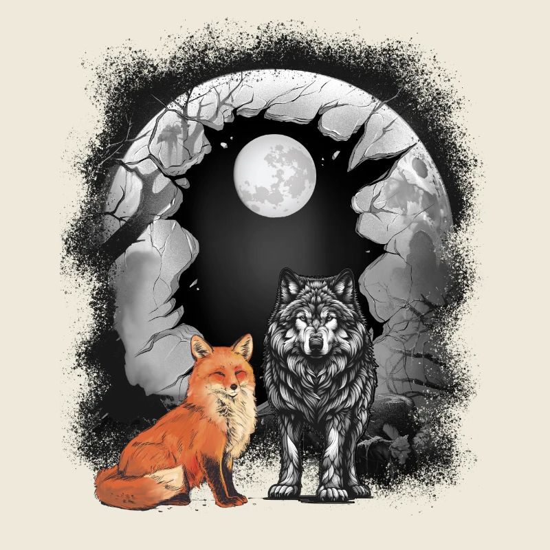Forest Fox Foxes Wolf Wolves Mystical Fairy Tale Child
