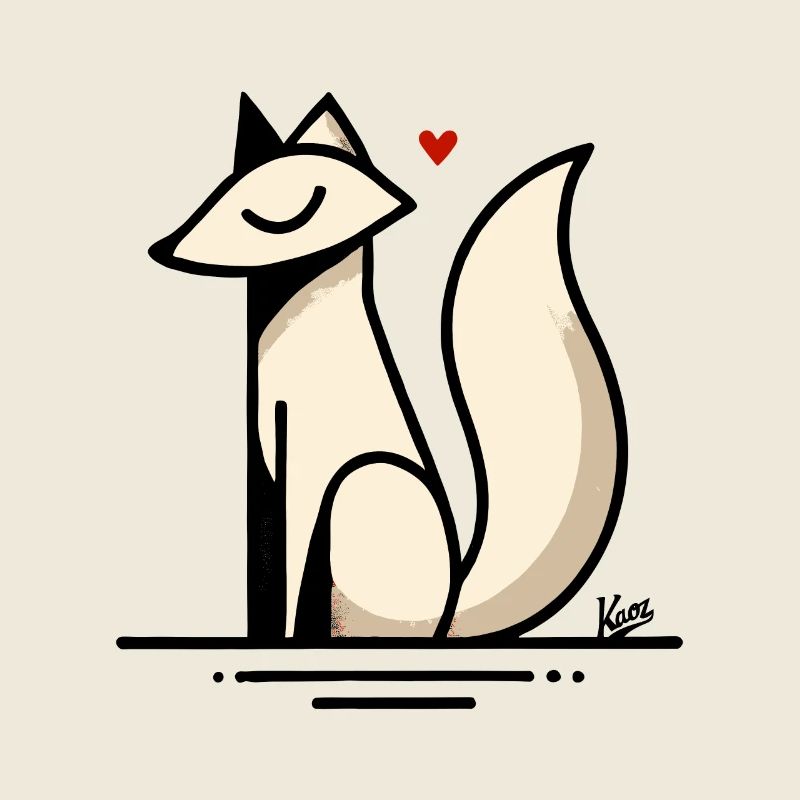 Fuchs Liebe mit Herz