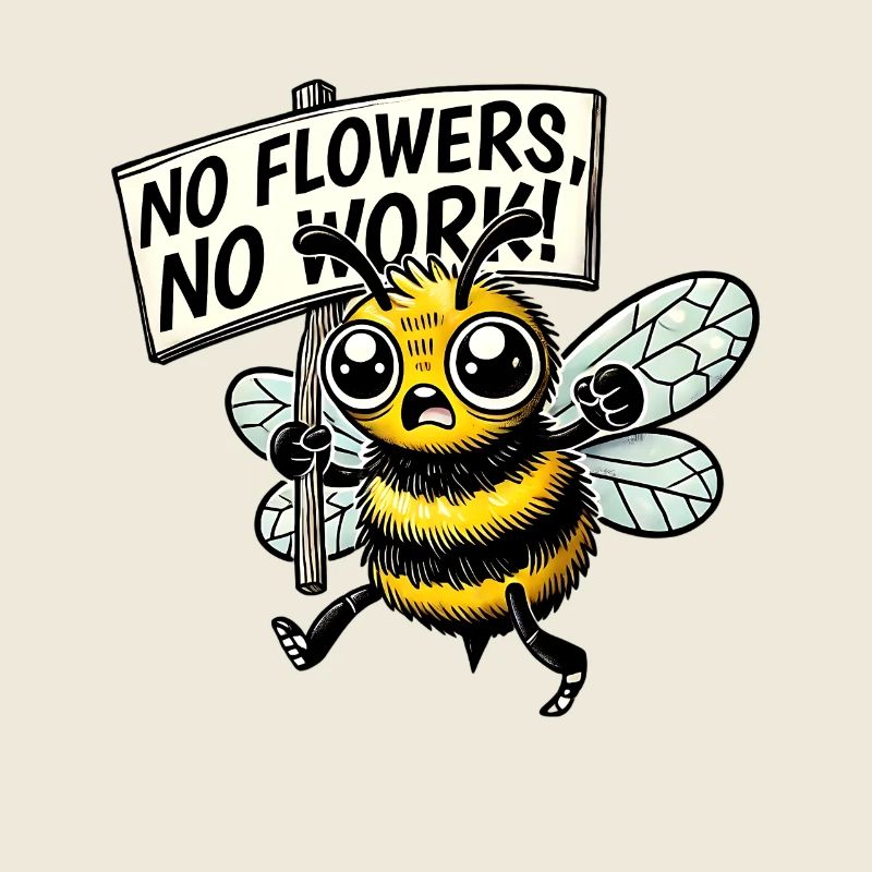 Protest Bee No Flowers No Work Design