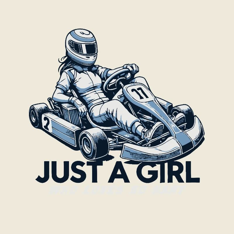 Nur Ein Mädchen Das Go-Kart Rennfahrer Liebt