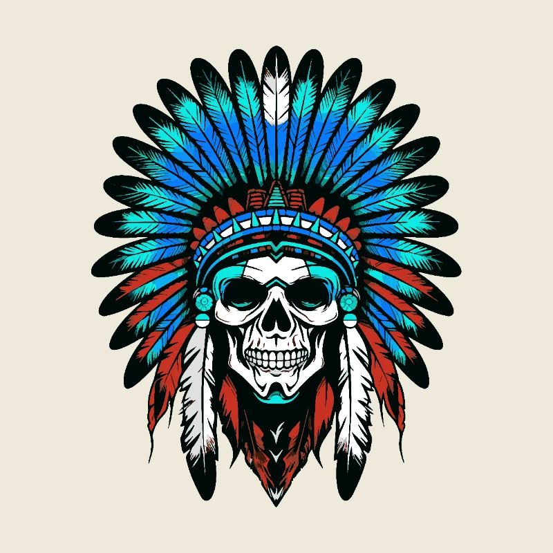 Apache Indianer Häuptling Totenkopf