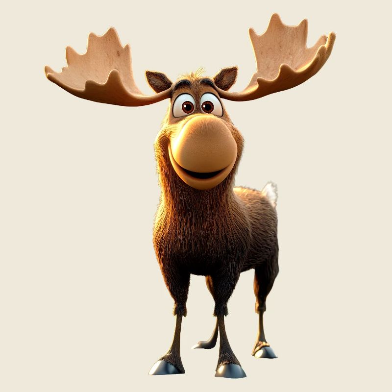 Elch Moose Elchbulle Geweih Hirsch Wilde Elche