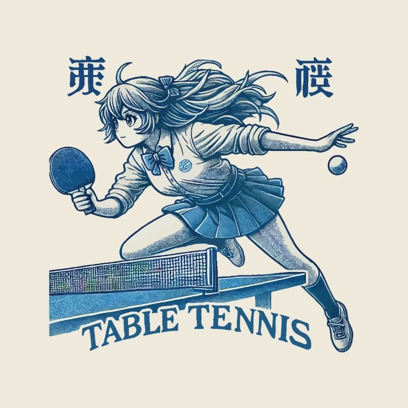Anime Retro Tischtennis Abenteuer