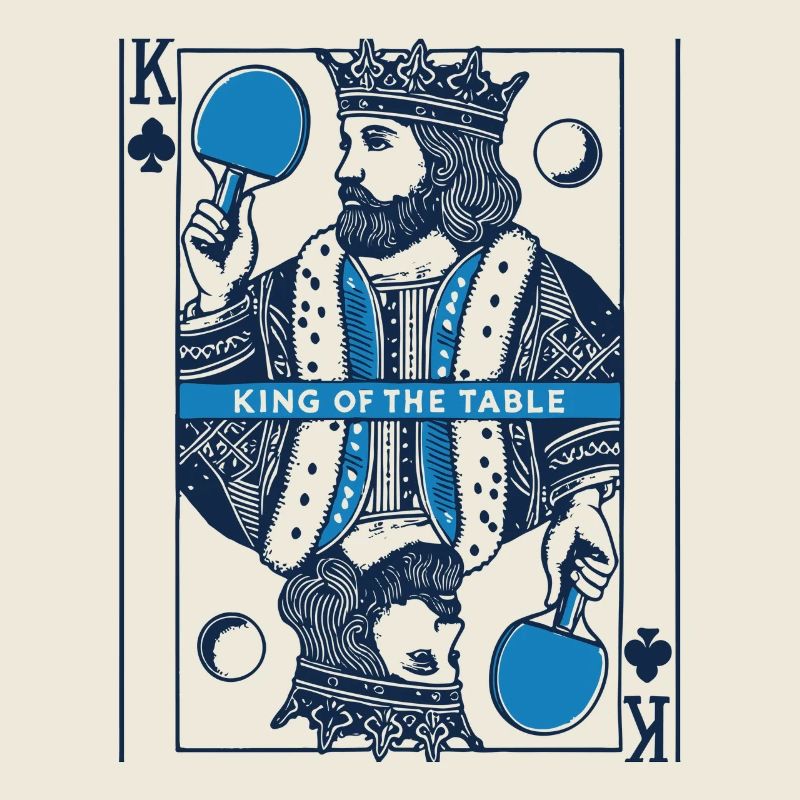 Retro Playing Card Table Tennis Vintage