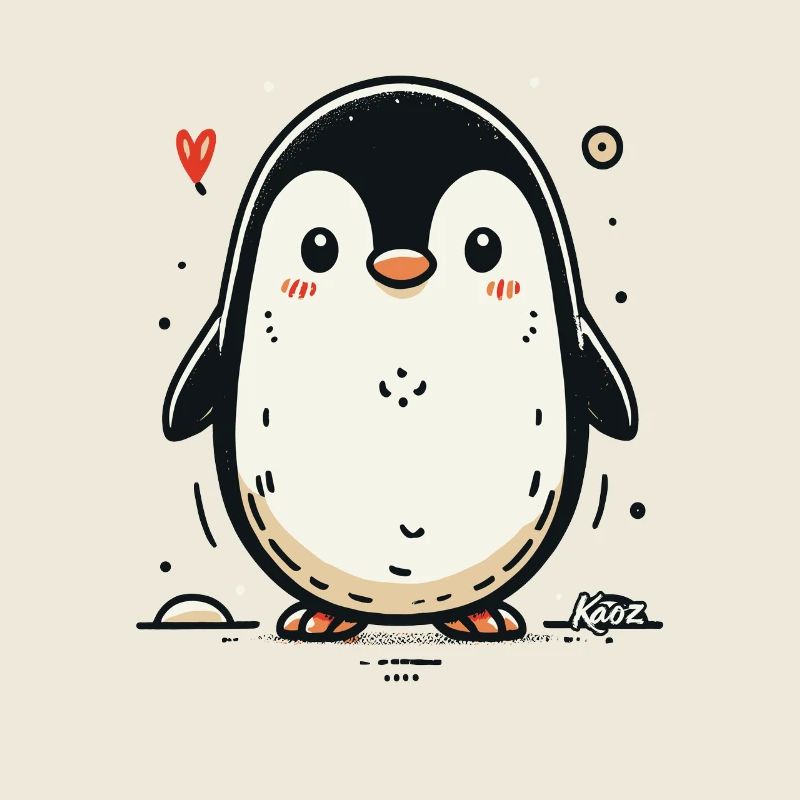 Tout simplement mignon, mignon petit pingouin