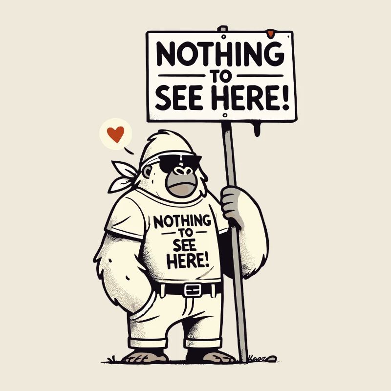 Gorilla with a shield: There is nothing to see here