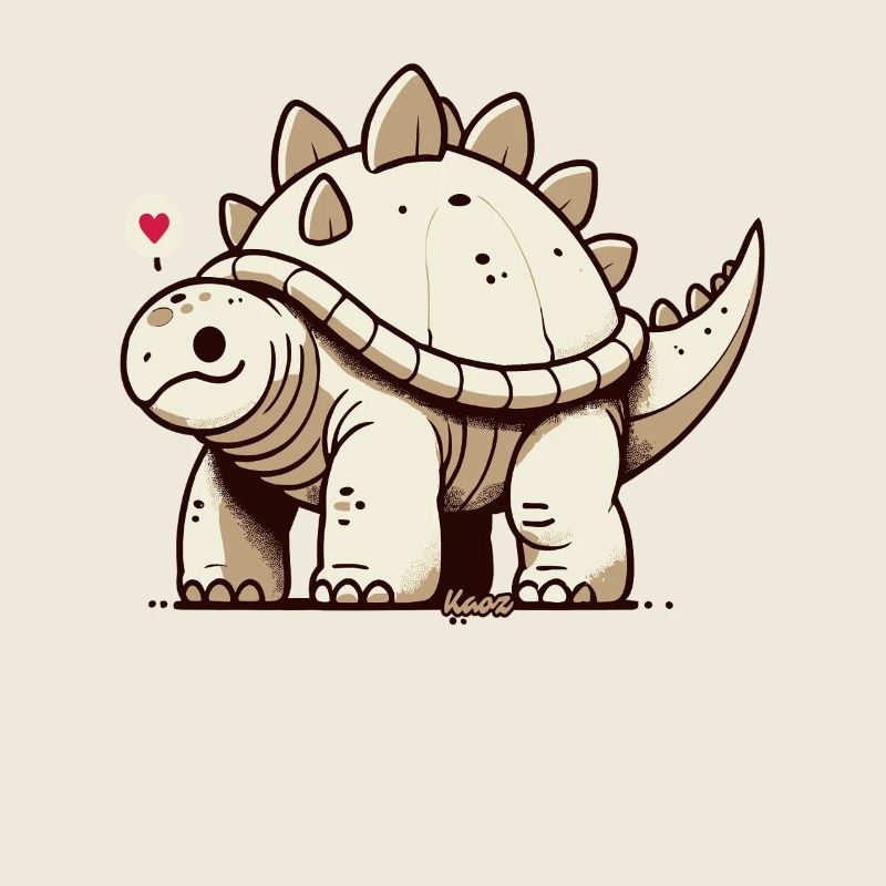 Süßer Dinosaurier mit Herz
