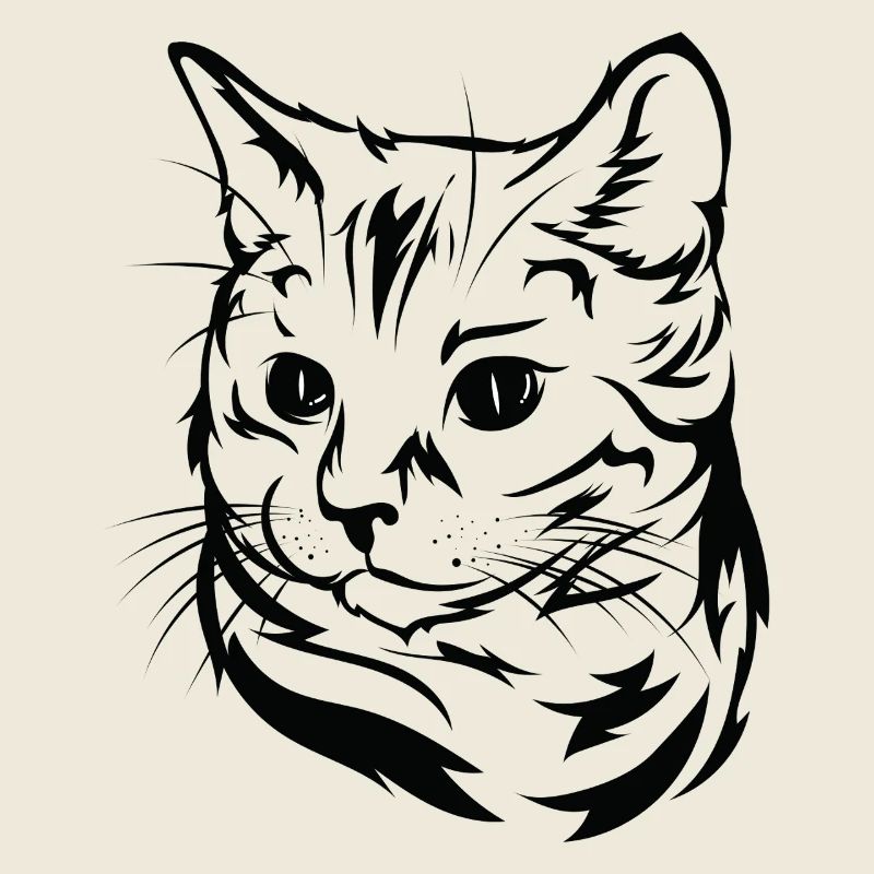 Cat Lover - Elegant Cat Portrait