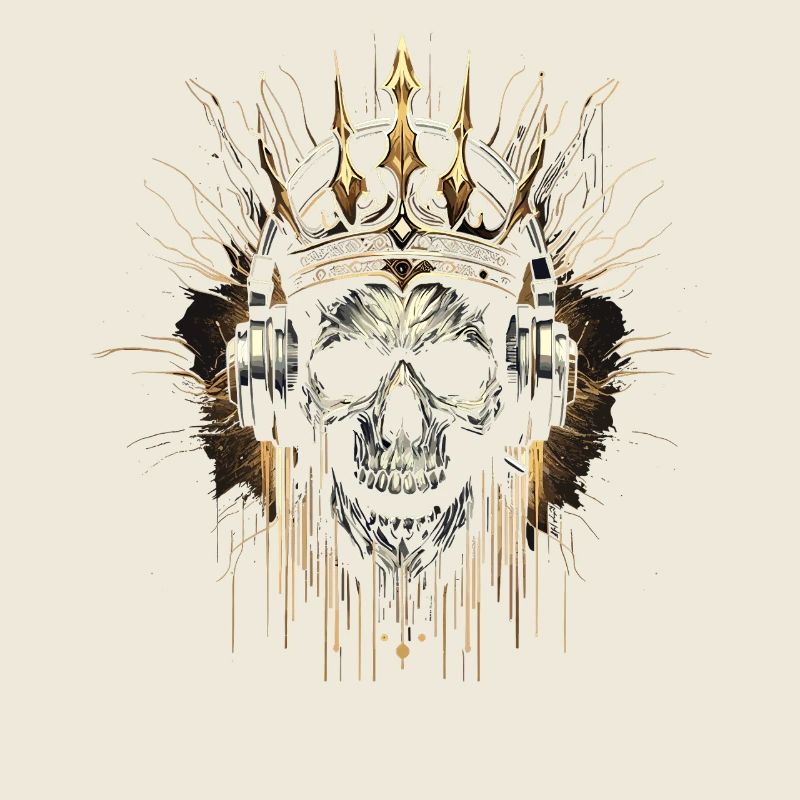 Gaming Skull with Crown