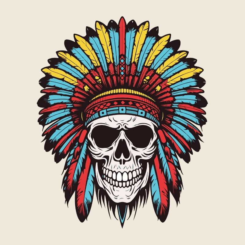 Apache Indianer Häuptling Totenkopf