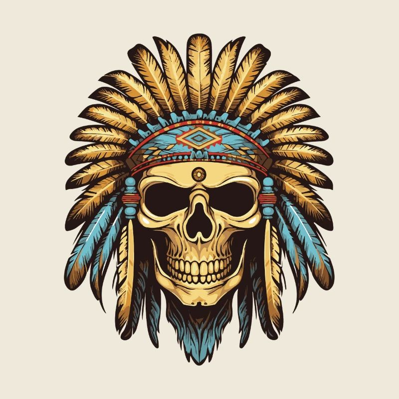 Apache Indianer Häuptling Totenkopf
