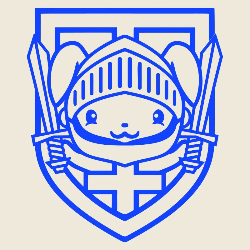 Rabbit Knight Sword Shield Armor Helmet Castle Hero