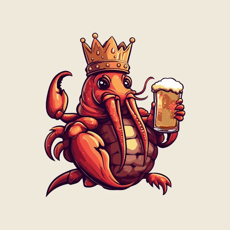 Lobster Crab Beer Funny