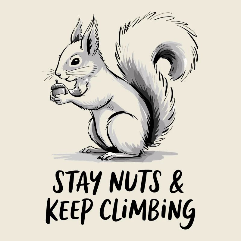 Stay crazy and keep climbing Squirrel