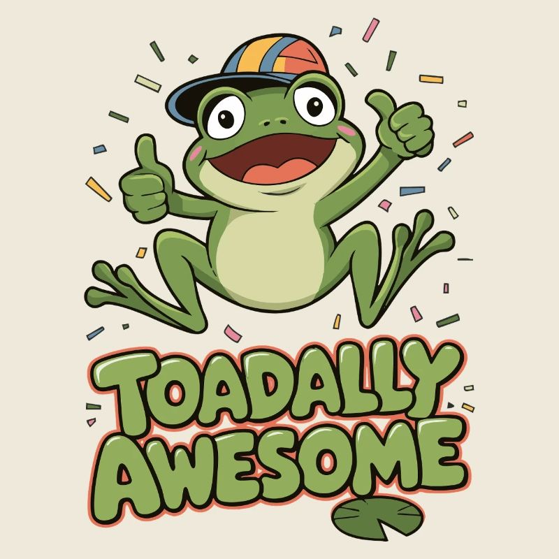 Toadally Awesome Frosch-Grafik