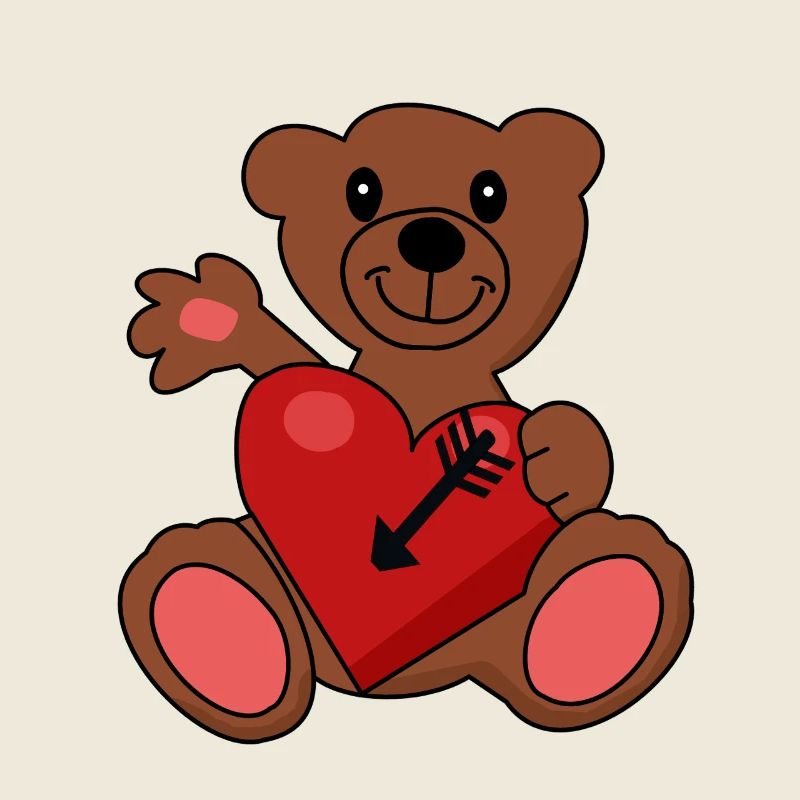 Teddy Teddybär Valentin Pfeil Herz