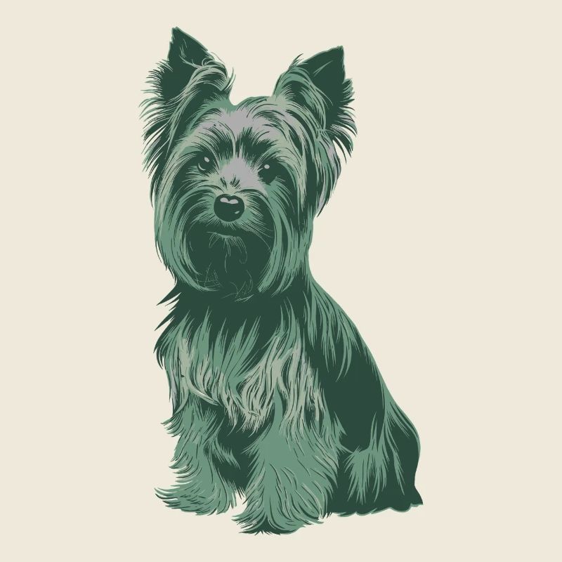 Mignon Yorkshire Terrier avec nez en forme de cœur