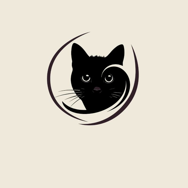 Chat - Visage de chat élégant - Cat Art