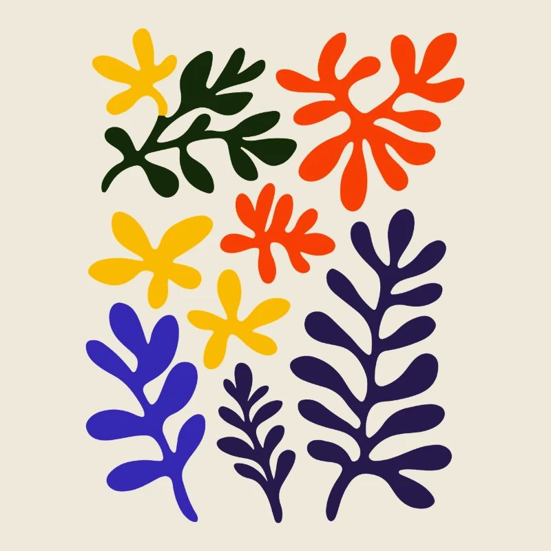 Matisse Inspires: Abstract Plant Pattern Colorful