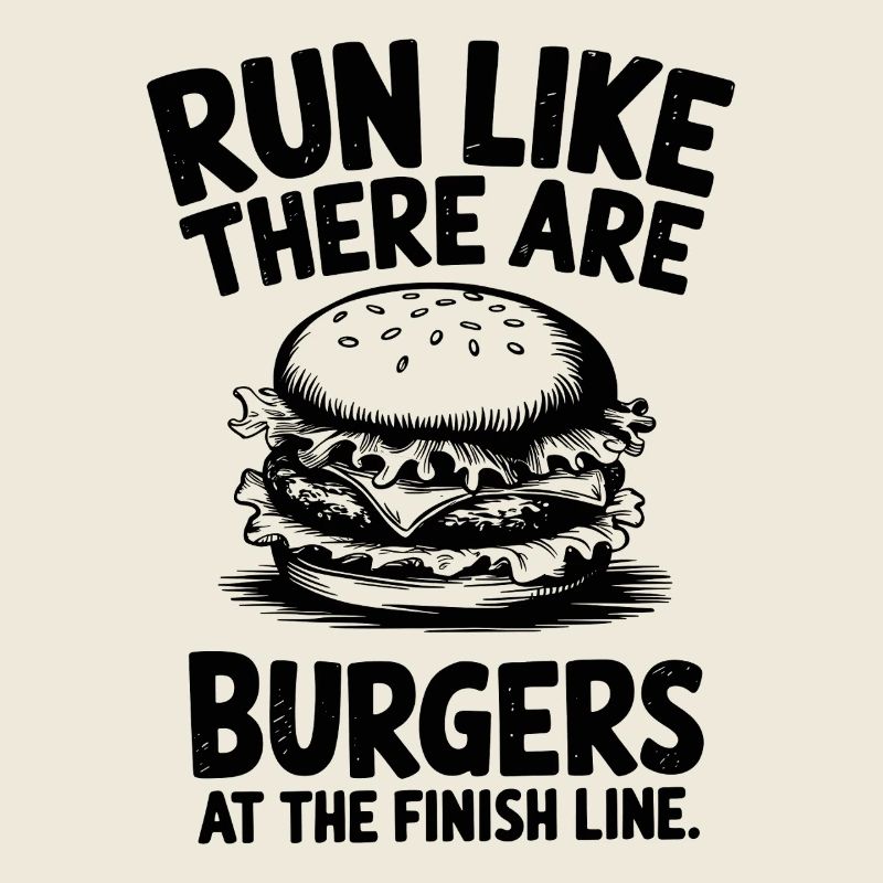 Run like a marathon runner: Burger at the finish line