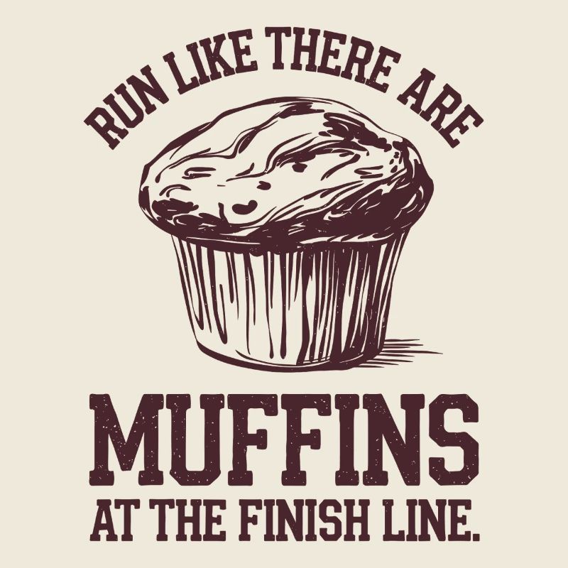 Run like muffins at the finish line are marathon runners