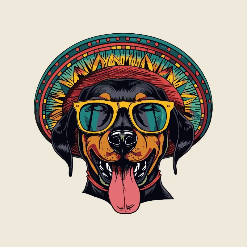 Doberman Dog Funny Sombrero