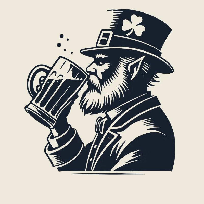St. Patrick's Day Irischer Zwerg Mit Bier